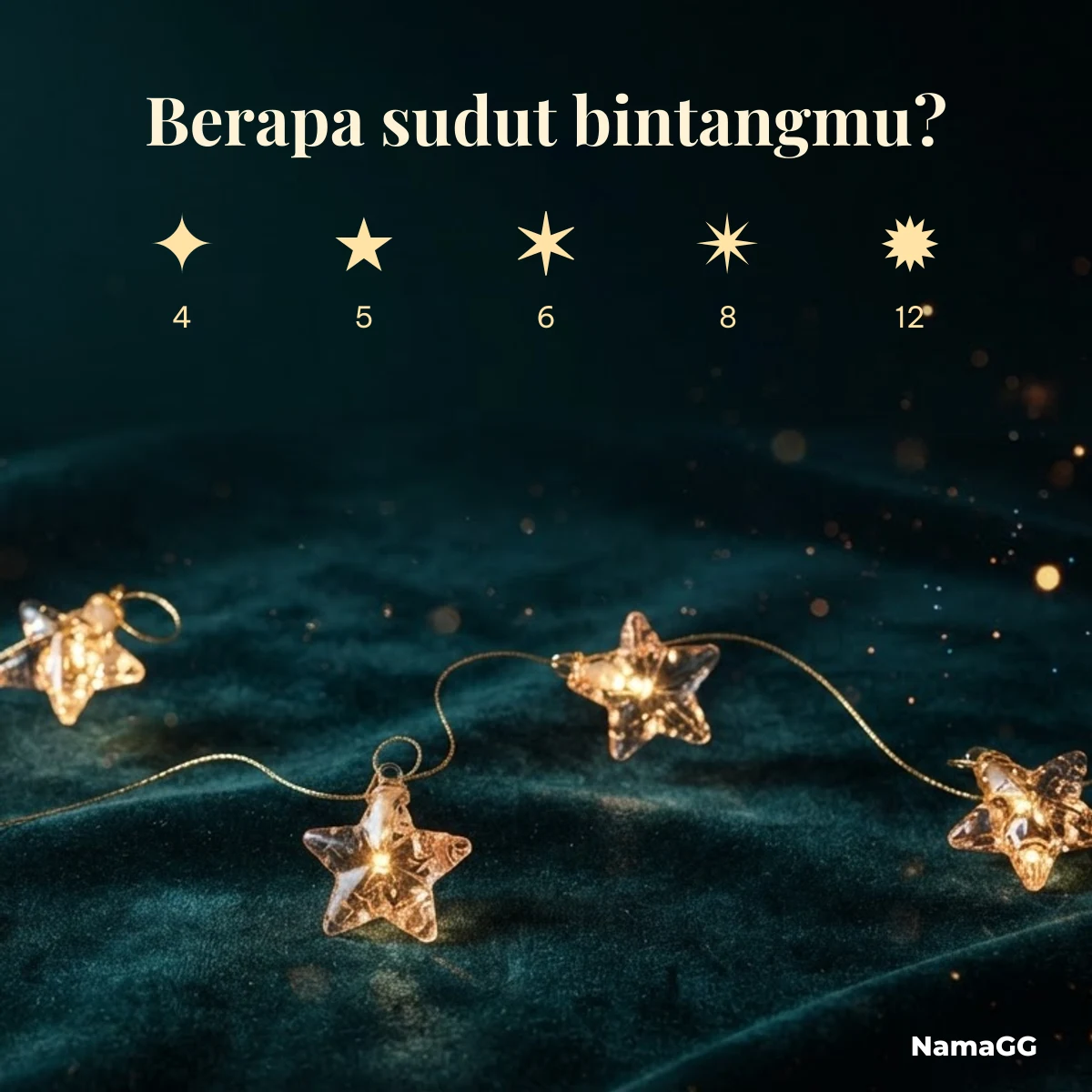 Simbol bintang untuk nama FF dikelompokkan per jumlah sudut