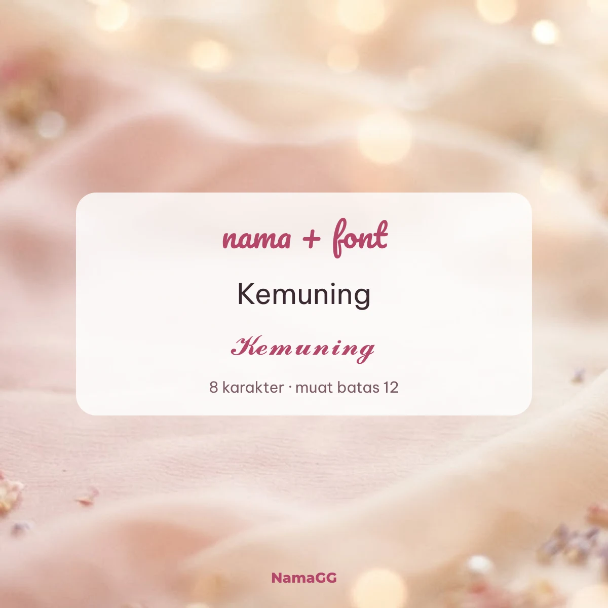 Nama FF aesthetic untuk cewek dengan font Unicode