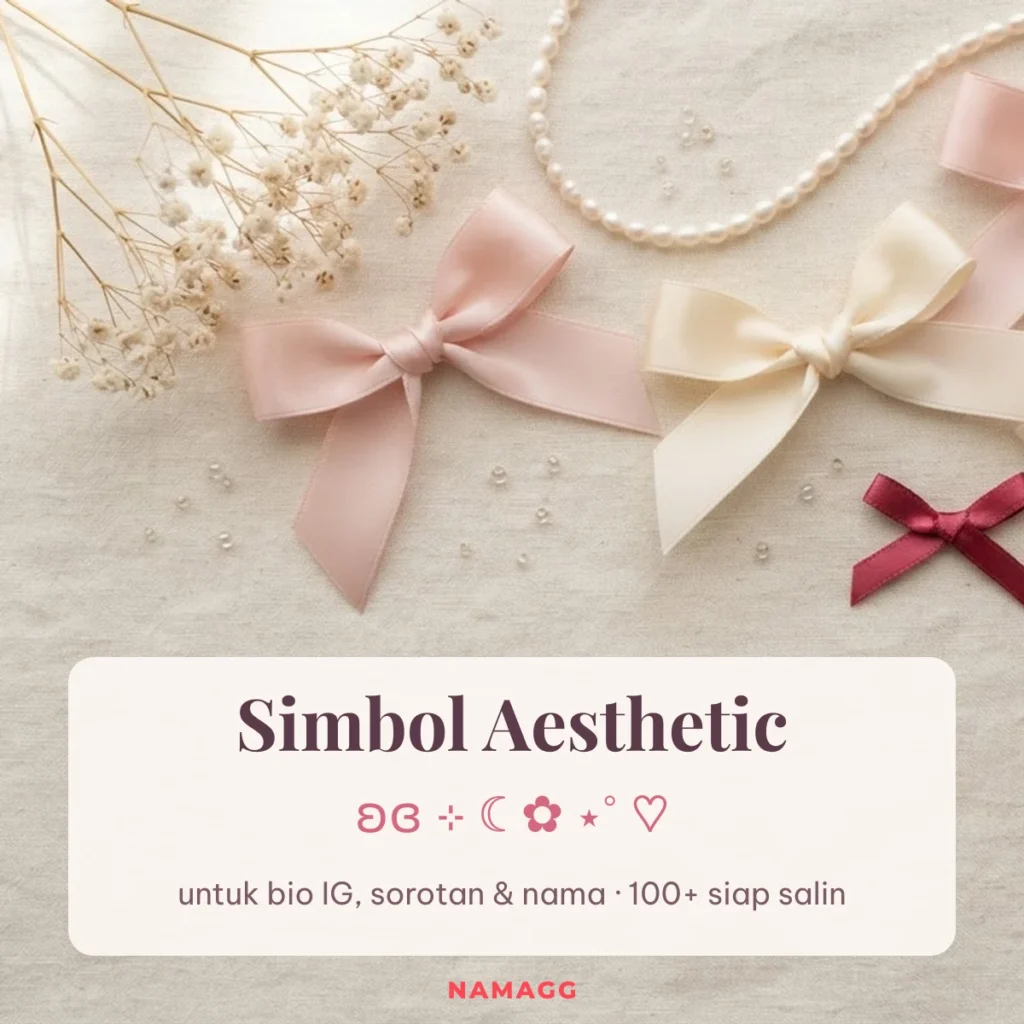 Simbol aesthetic IG dan lucu siap salin NamaGG