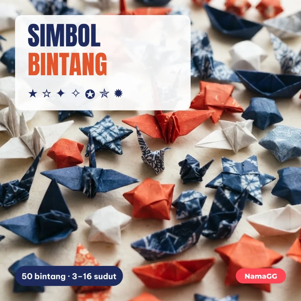 Simbol bintang untuk nama siap salin NamaGG
